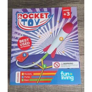 Kids Air Rocket Launcher Boys/ Girls Toys 6 Rockets Backyard Outdoor Sport